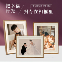 Wedding photo frame wall hanging crystal table photo customization advanced couple wedding photos plus printed wedding ornaments