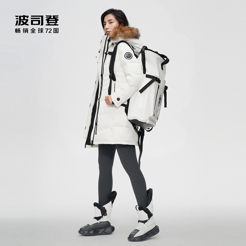 2021 new Bosideng down jacket women's extreme cold goose down cold-resistant warm fur collar mid-length version B10142318