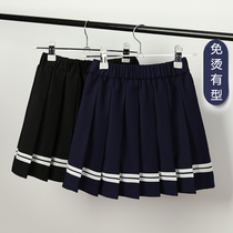 Girls dress skirt dark blue girl anti-walking short skirt hidden black primary school dress