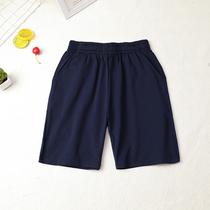 Boy dark blue shorts summer thin sports pants children in girls pupil Tibet youth school clothes five-jerseys