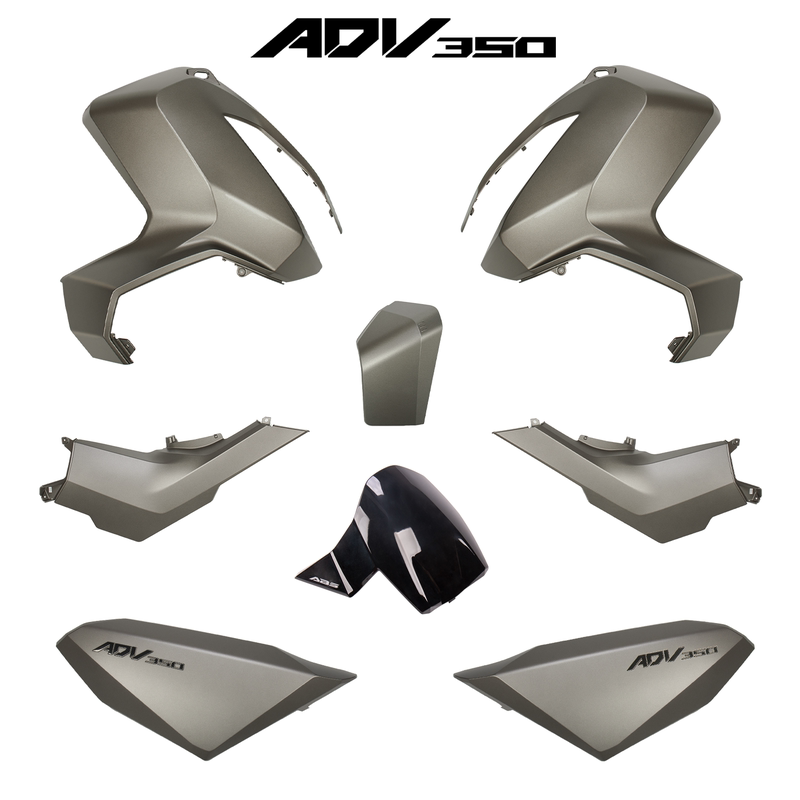 Adv350 Armor Gray Full Vehicle Shell Front Side Cover Body Guard Decorative Foot Pedal Guard Plastic Parts Exhaust Cover