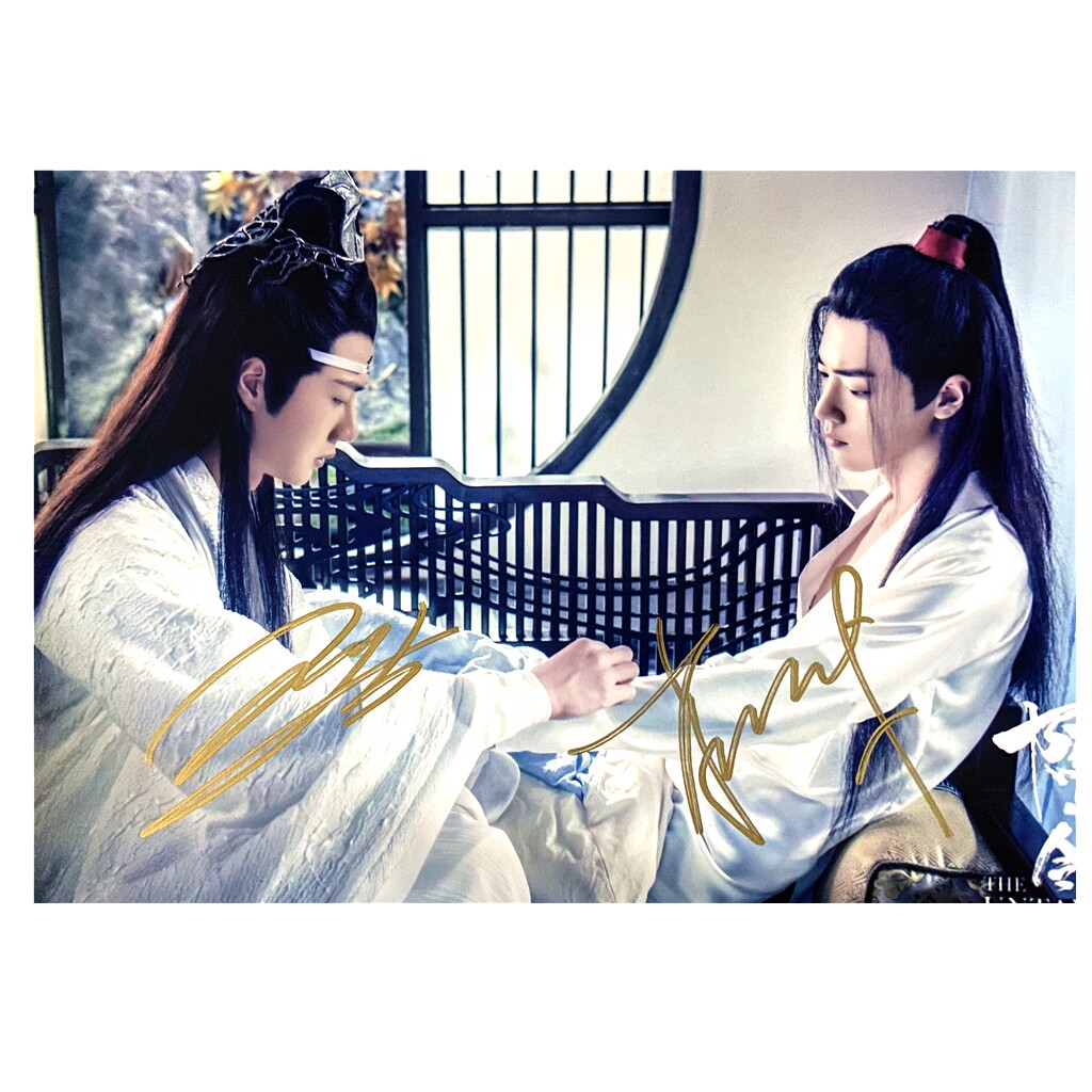 博君一肖狂喜！肖战王一博同款亲笔签名照+陈情令定制海报，可TO可收藏