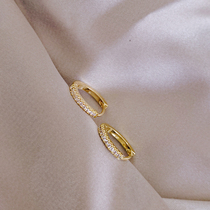 Korean earrings female sterling silver 2021 New Tide niche design sense earrings simple summer earrings hypoallergenic