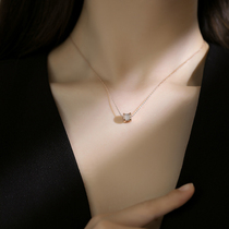 Small waist necklace female 2021 new simple fashion sterling silver fairy rose gold choker exquisite does not fade