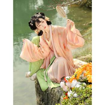 Original cross-collar straight-skirt robe, zen robe, wei and jin dynasties