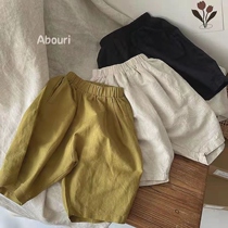 Self-retained trousers like ~ Yamsen childrens harem pants baby loose Korean fan big PP baggy pants 2022 summer