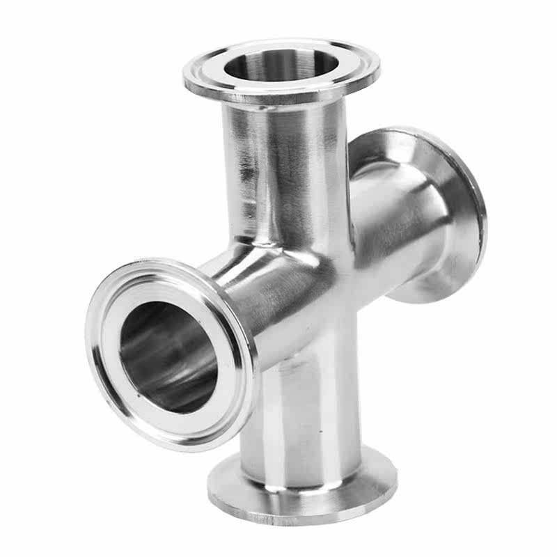 Diameter quick open cross joint 304 stainless steel hoop type collet 4 with Juncheng sanitary level quick fit