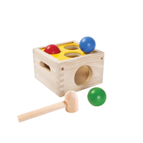 plantoys蒙氏早教益智打地鼠机敲球盒儿童训练木制玩具礼物9424