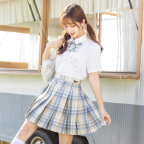 Lemon sea salt jk uniform skirt genuine Japanese school girl school uniform set high school student class uniform shirt pleated skirt