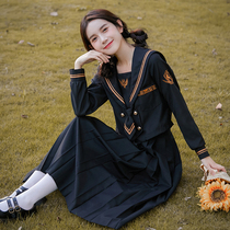 JK uniform genuine age reduction two-piece set fashion set 2021 new female student class uniform navy collar sailor suit