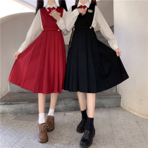 Gemini jk uniform full long sleeve shirt milk skirt set womens Japanese class uniform college style high school student milk card skirt