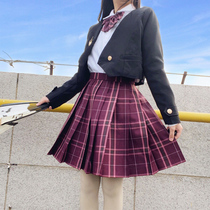 jk uniform skirt genuine a full school uniform skirt prefect style maiden skirt set sweet blazer womens short
