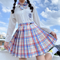 JK uniform skirt genuine set full house style top Japanese skirt womens pleated skirt high school student uniform