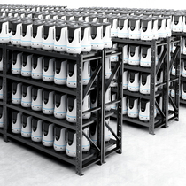  Storage shelves Household storage racks Warehouse shelves shelves Multi-layer display racks Floor-to-ceiling warehouse goods iron shelves