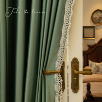 Bedroom 100% shading curtains American 2022 new livingroom ins wind soundproof light and luxurious hook for sunbeds