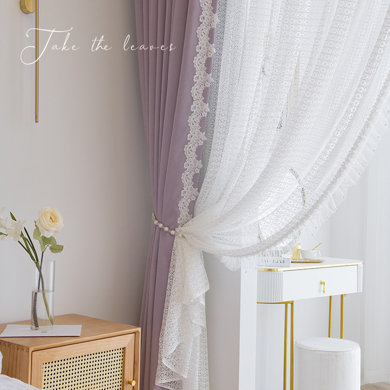 French light luxury retro curtains 2022 new living room bedroom ins wind full shading hook type soundproofing custom
