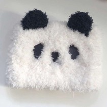 Japanese single GP style public warm heart soft and cute panda face wash headband mask postpartum confinement windproof headband