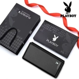 Playboy, длинный бумажник, картхолдер с молнией для водительских прав, коллекция 2023, из натуральной кожи