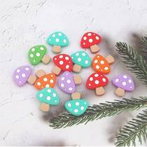 Chenkai 10pcs Cartoon Silicone Beads Mushroom Shape Beads BP