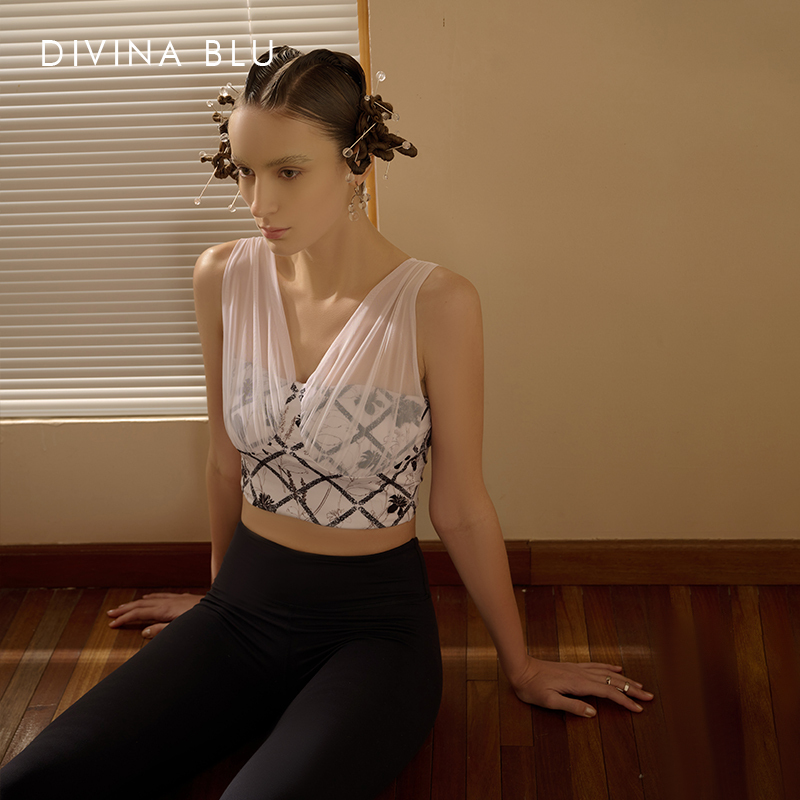 Divina Blu Hawaii Series Memory Yoga Bra Women's Beautiful Back Sports Bra Running Fitness Vest Divina Blu Hawaii Series Memory Yoga Bra Women's Beautiful Back Sports Bra Running Fitness Vest