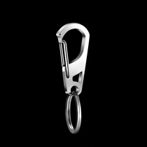 Year of the Ox fashion creative mens keychain 304 stainless steel ring ring Personality simple pendant car keychain for women