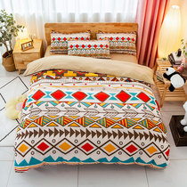 SucreNordic Style Four Pieces of Geometric Striped Beds Bedding Personality Quilt Cover Bed Linden Kit