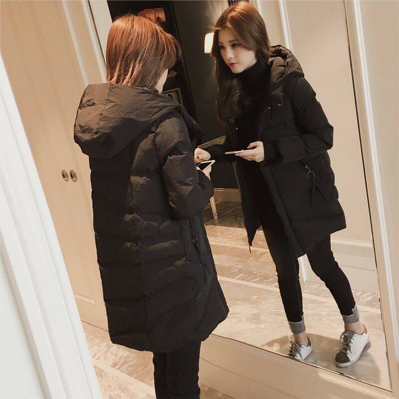 Lightweight down Cotton Jacket 2026 Winter New Korean Style Petite 150cm Mid-Length Thickened Black Coat for Women Lightweight down Cotton Jacket 2026 Winter New Korean Style Petite 150cm Mid-Length Thickened Black Coat for Women