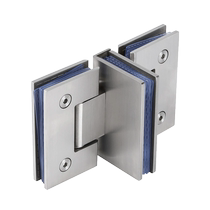 Solid titanium 304 stainless steel T type hinge II open door One fixed double glass door bathroom clip flush cool room partition hinge