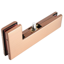 Solid Titanium Frameless Glass Door Clamp Universal Floor Spring Door Clamp Rose Gold Glass Door Upper Shaft Fixing Clamp Accessories