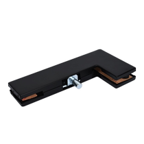 Solid titanium frameless glass door curved clip black shop floor spring door clip hardware accessories universal right angle 7-word clip