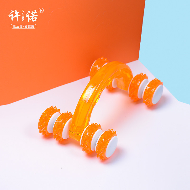 Promise Lunar Rover Massage Roller Type Manual Full Body Rubbing Hand Push Four Wheels Multifunction Meridians Acupoint Massage Caravan