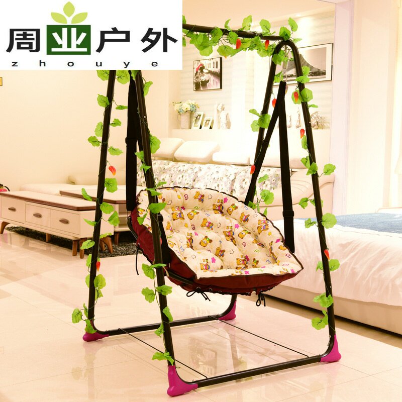 Dormitory balcony hanging chair Single outdoor swing indoor baby cradle Office lunch break swing chair