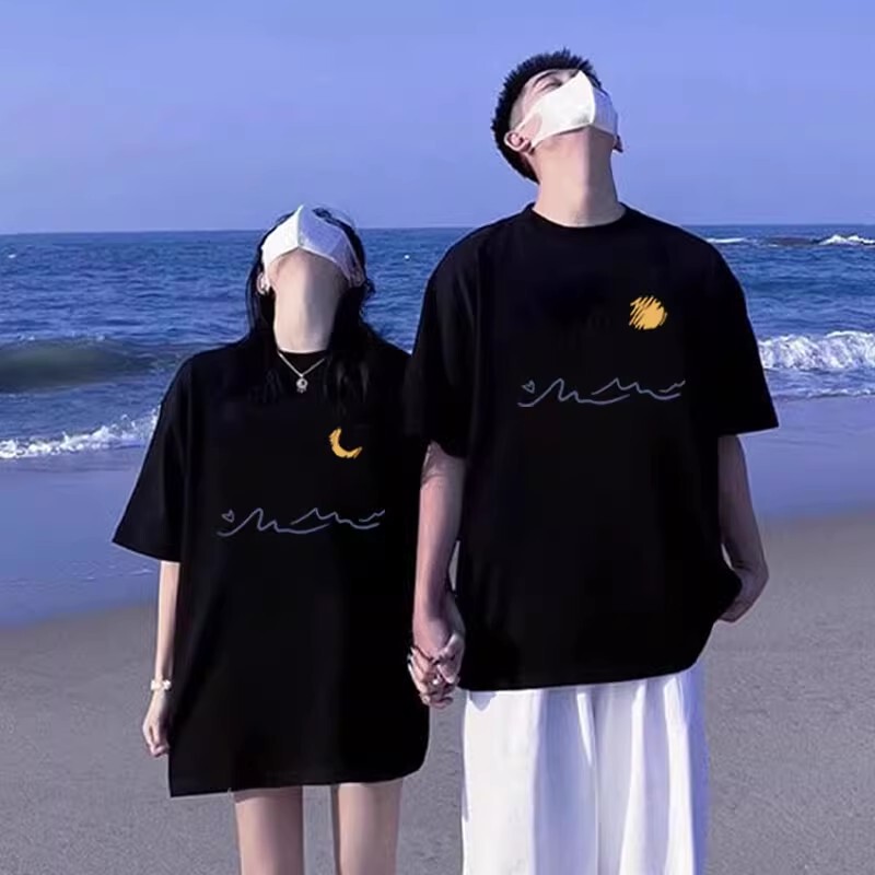 Unique Couple Outfits Summer T-Shirts Roora Trendy Brand 2026 New Summer Short-Sleeve High-End Feel ins Super Popular Unique Couple Outfits Summer T-Shirts Roora Trendy Brand 2026 New Summer Short-Sleeve High-End Feel ins Super Popular
