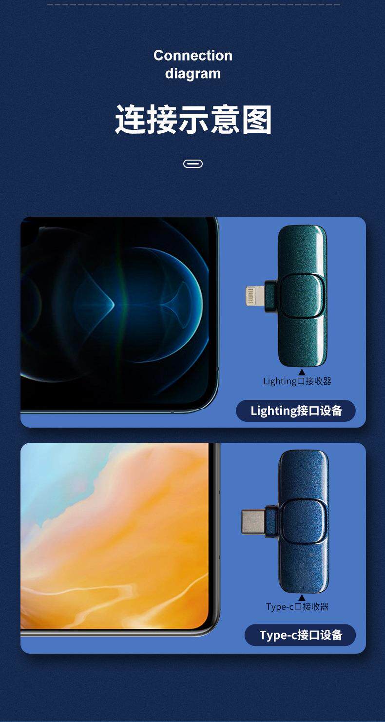 Микрофон для компьютера k9无线领夹麦克风 一拖二话筒领夹式网络视频拍摄手机麦 German/only banquet