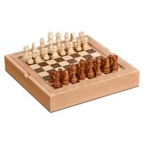 Foreign trade international chess nine pieces dominoes international draughts wood veneer chess board beech wood chess box 5-in-1 set
