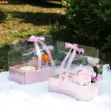 Портативная прозрачная подарочная коробка на день матери на день Святого Валентина, подарок на день рождения