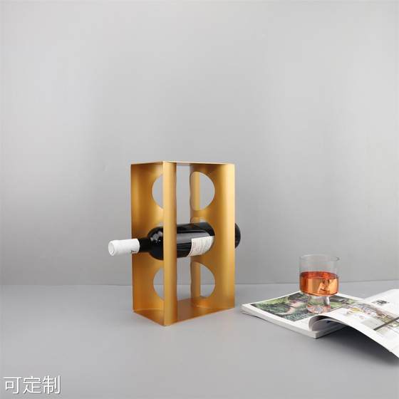 현대 간단한 크리 에이 티브 와인 랙 와인 랙 금속 장식품 와인 캐비닛 바 벽 캐비닛 홈 라이트 럭셔리 장식