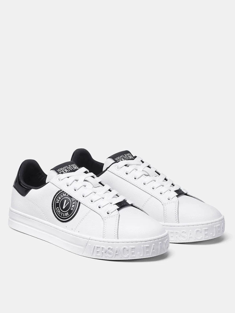 Белые кроссовки в стиле casual для мужчин Versace Jeans Couture