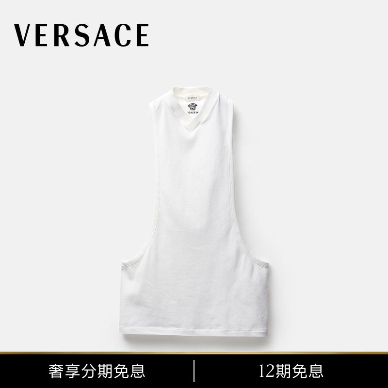 [12 Installments Interest-Free] Versace/Versace Women's Plain Knit Tank Top