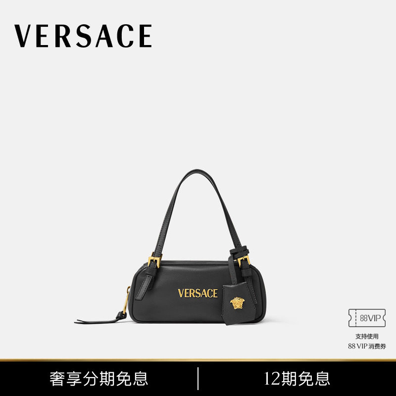 [12 Installments Interest-Free] Versace/Versace Women's Versace Tag Mini Bowling Bag