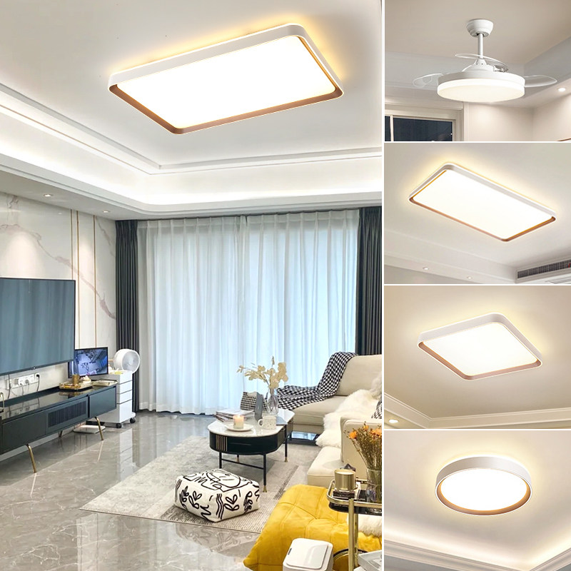 Moon Shadow Lamp LED Living Room Lamp Modern Brief Atmospheric Suction Dome Light Bedroom Home Luminaire Nordic Package Combo