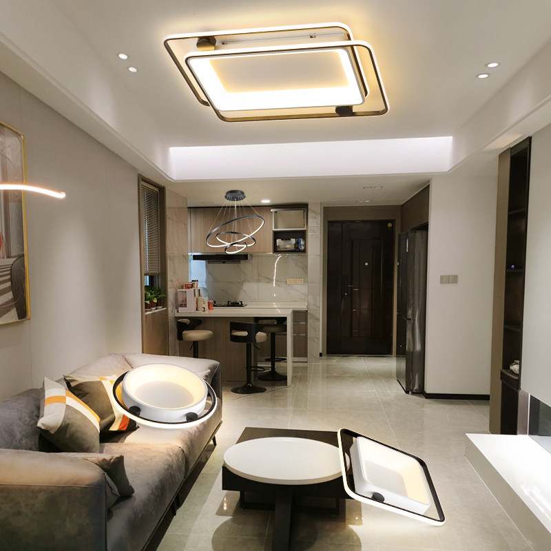 Moon Shadow Lamp LED Living room Lamp suction top light Hyundai minimalist atmosphere Smart Pole minimalist bedroom Lamp Full house package