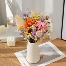 Eternal flower True flower Air dried natural bouquet starry dried flower wheat ear living room decoration Light luxury bedroom decoration ornaments