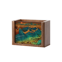 Pen holder simple modern office desktop student female pen holder creative custom gift photo study solid wood pen holder