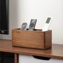Walnut remote control box desktop Chinese office home student custom pen pen cylinder high-end solid wood collection box