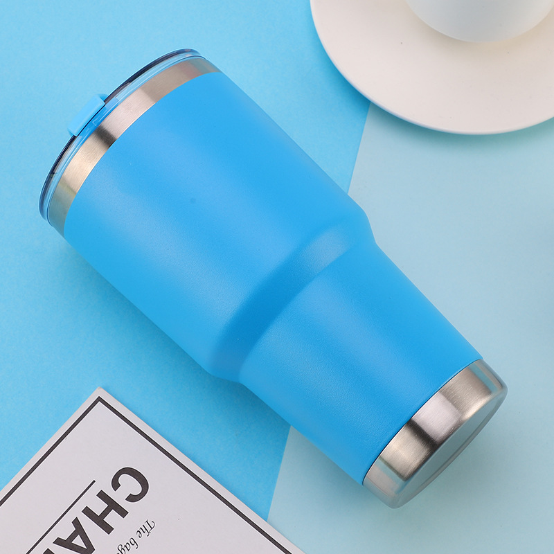 Blue-120 / 30   oz   Tumbler   Stainless   Steel   Vacuum   Insulated   Termos   wit