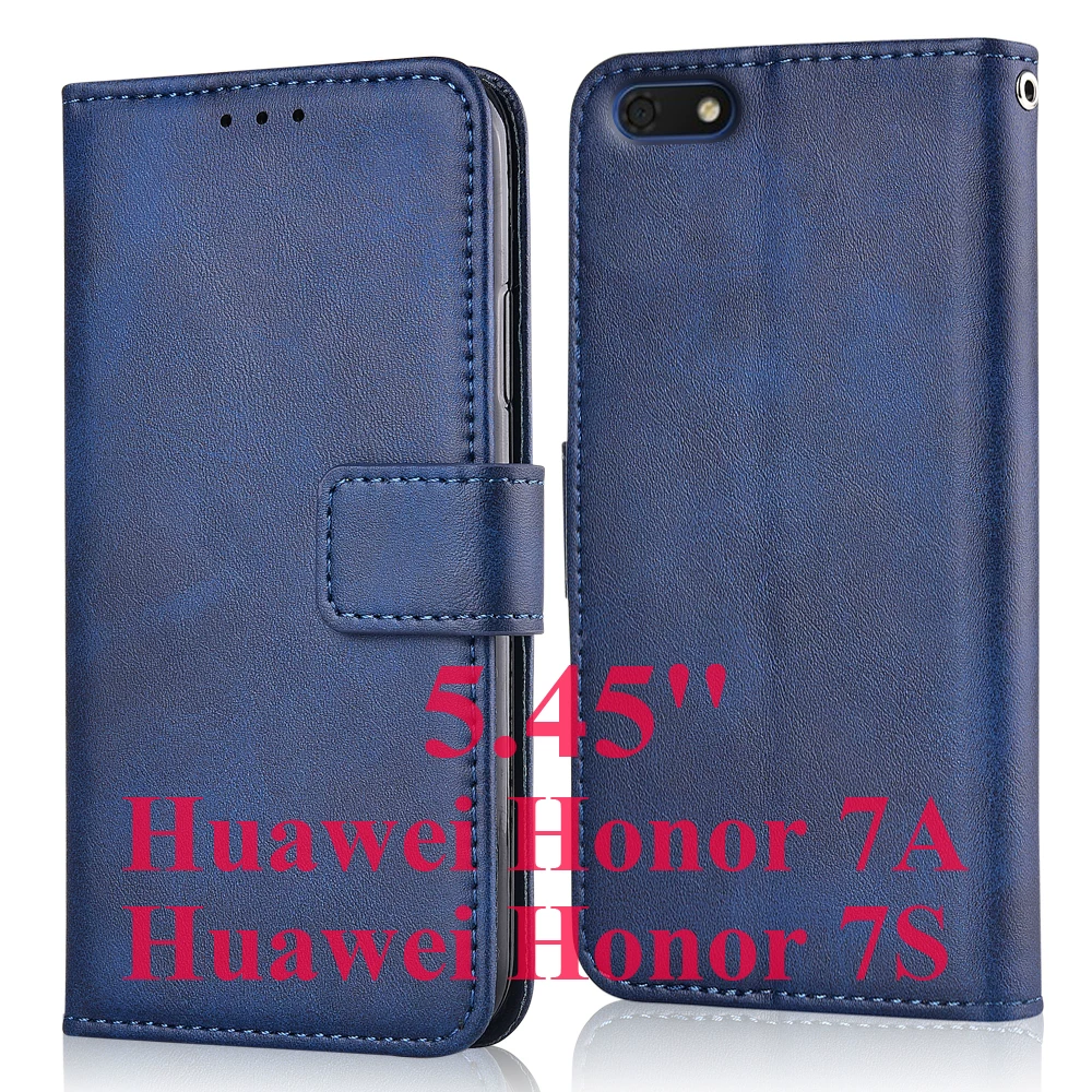 Чехол-книжка кожаный для Huawei 7A 7 A Flip Wallet For Honor 7A 7