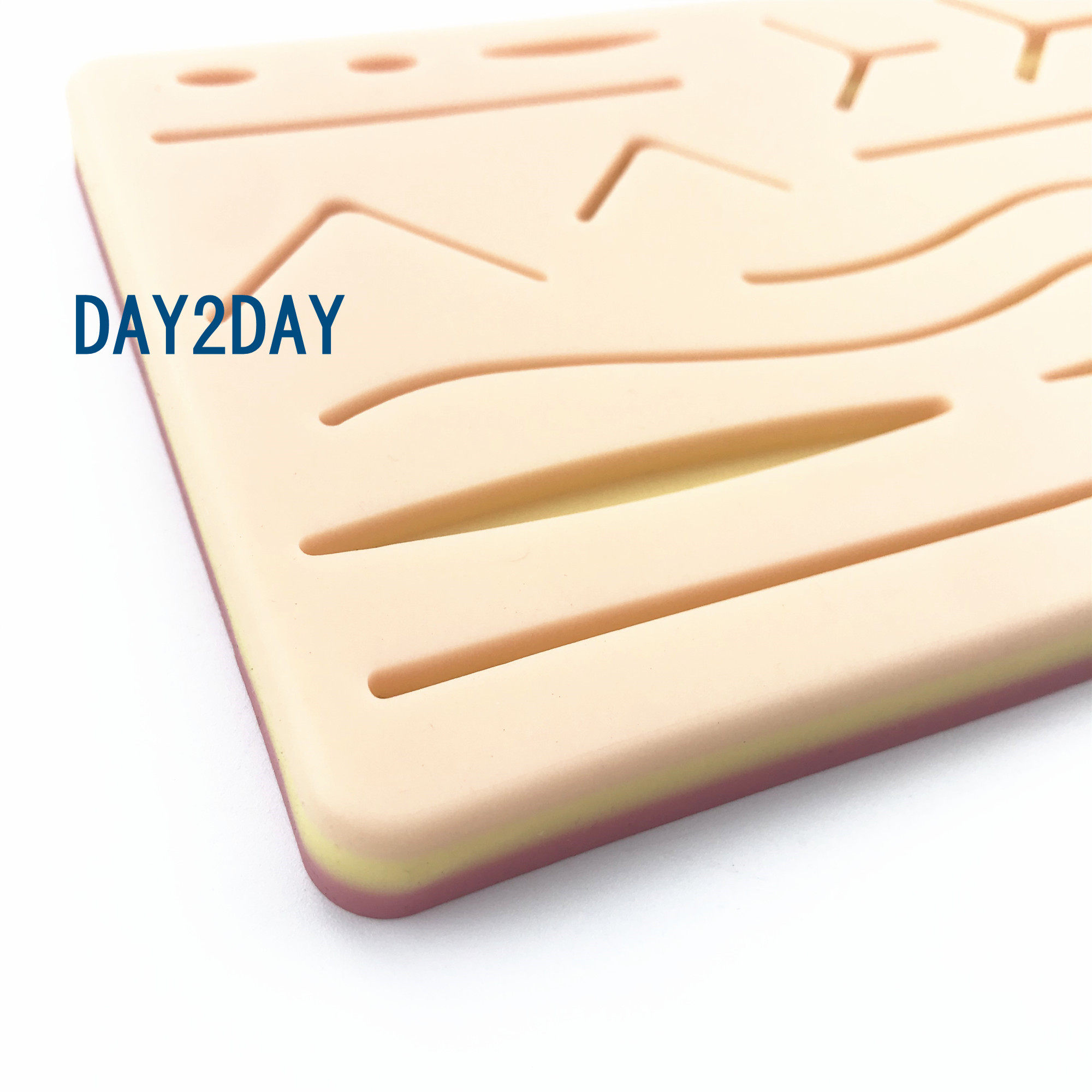 Y Traumatic Skin Suture Training model Pad with Wound silico