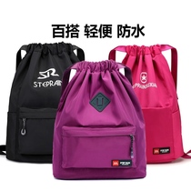 Japan and South Koreas new womens backpack with bucket bag waterproof nylon Oxford cloth leisure travel schoolbag backpack large