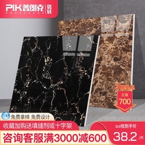 Black gold flower tile floor tile 800x800 living room bedroom aisle Hotel light brown net Tong body marble floor tile